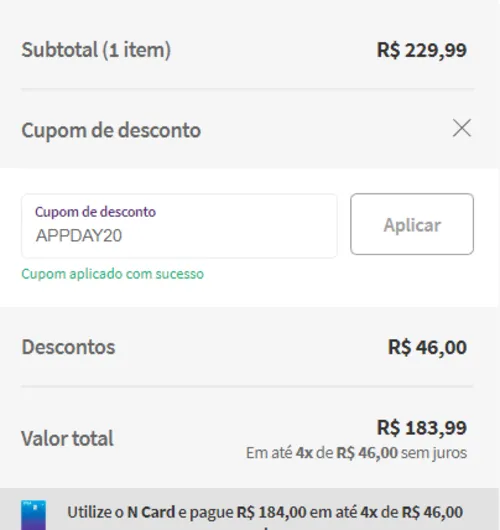 Imagem na descrição da promoção