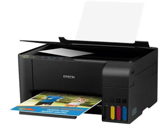 Impressora Multifuncional Epson EcoTank L3150, Tanque de Tinta Colorida, USB, Wi-Fi Direct - Bivolt | R$948
