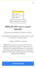 [Selecionados] R$50 OFF no app, com mínimo de R$300