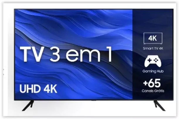 Smart TV Samsung 58" UHD 4K 58CU7700 2023, Processador Crystal 4K, Gaming Hub Tela sem Limites 58"