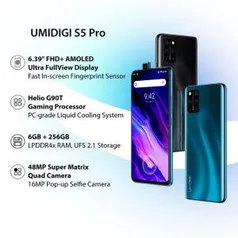 Umidigi s5 pro com processador helio g90t para jogos e 6gb ram 256gb ROM global