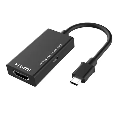 [Moedas/ Do Brasil] Cabo Adaptador V8 Micro Usb Para Hdmi 