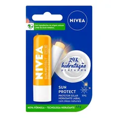 Protetor Solar Hidratante Labial Nivea Sun Protect Alta Proteção FPS 30 4,8g