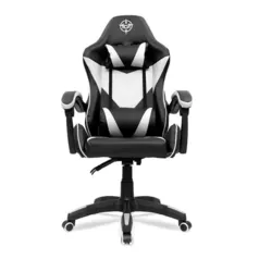 Cadeira Gamer TGT Pusher, Preta e Branca