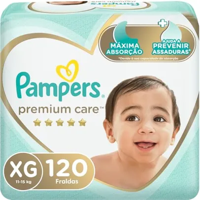 Fralda Pampers Premium Care XG - 120 fraldas