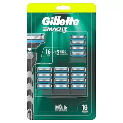 Refil para Aparelho de Barbear Gillette Mach3 - 16 Unidades