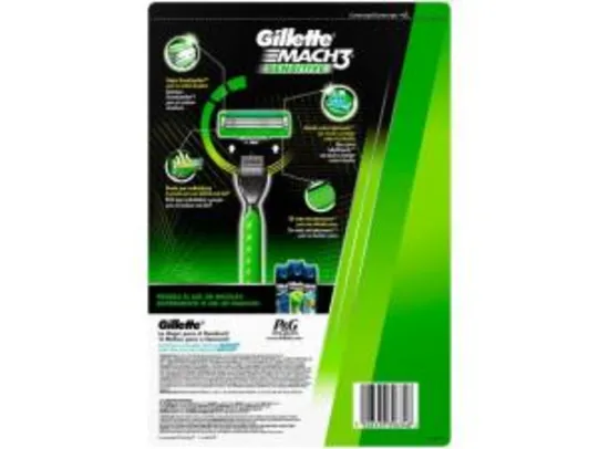 Carga Gillette Mach3 Sensitive - 16 Cargas - R$64,90