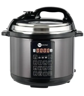 [AME SC R$ 46] Panela de Pressão Elétrica 5l Multifuncional Fun Kitchen 110v Grafite 