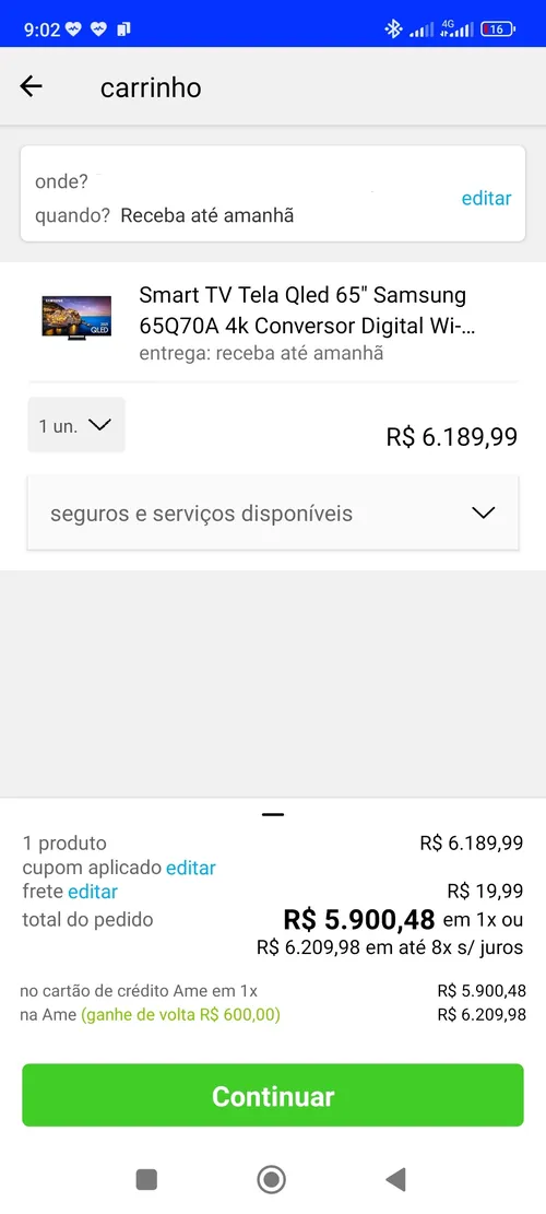 Imagem na descrição da promoção