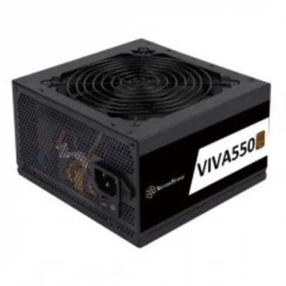 Fonte SilverStone VIVA 550, 550W, 80 Plus Bronze, PFC Ativo, SST-VA550-B - IMP