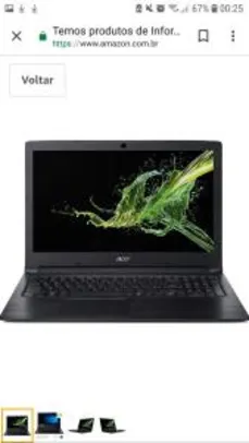 Notebook Acer Aspire 3 A315-53-52ZZ, Intel Core i5-7200U,  8 GB RAM, HD 1000 GB HDD, Tela 15.6" HD - R$2.339
