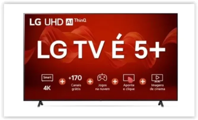 Saindo por R$ 2189: Smart TV LG 55" LED 4K UHD WebOS 23 ThinQ AI 55UR8750PSA | Pelando