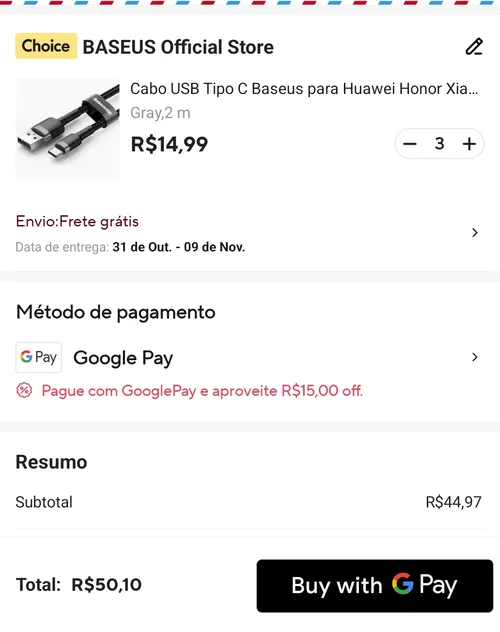 Imagem na descrição da promoção