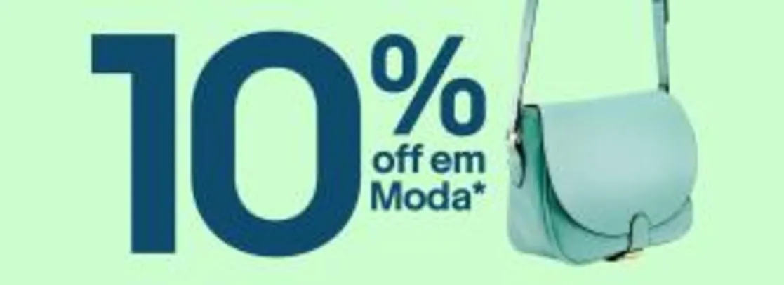 Cupom Ebay 10% (Vestuário, Calçados & Acessórios, Saúde e Beleza, Joalheria e Relógios)