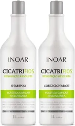 Inoar Kit shampoo e condicionador CicatriFios Plástica Capilar 1L| R$31