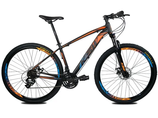 Bicicleta Aro 29 Ksw Color 24v Câmbios Shimano + Suspensão 100MM com Trava e Freio Hidráulico