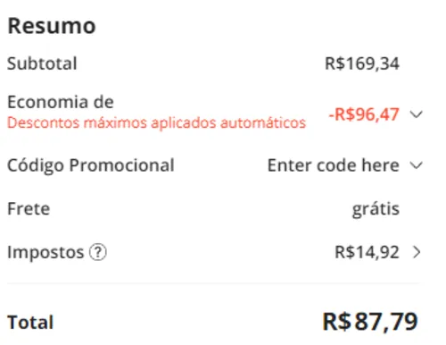 Imagem na descrição da promoção