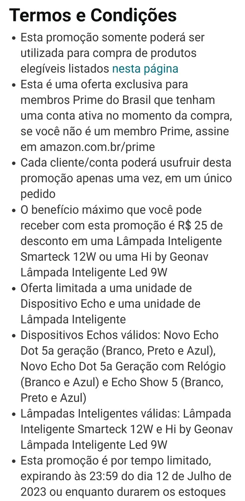 Imagem na descrição da promoção