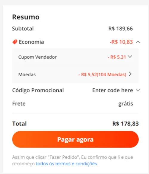 Imagem na descrição da promoção