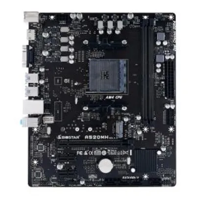 PLACA MAE BIOSTAR A520MH DDR4 SOCKET AM4 CHIPSET AMD A520 | R$480