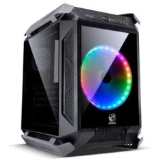 Gabinete Gamer PCYes Alpha, ATX, Micro ATX, Mini ITX, RGB, com FAN, Laterais em Vidro | R$860