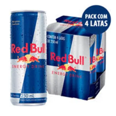 Red Bull Energy Drink 250 ml - Energético com 4 Unidades