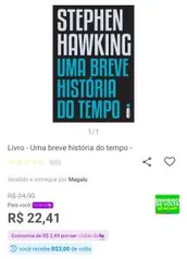 [APP] [Clube da Lu] [Magalu Pay] Livro Uma Breve História do Tempo