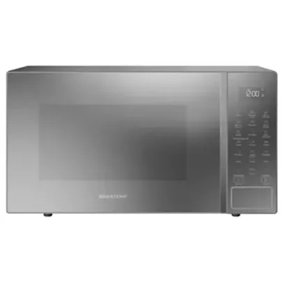 (Com Cashback Brastemp) Micro-ondas Brastemp 32 Litros BMS46AR| Espelhado com Menu Gourmet, Inox,