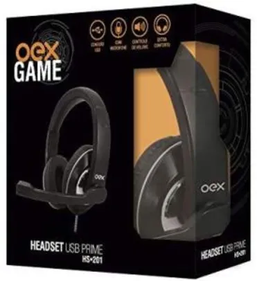 Headset Gamer Fone C/ Microfone E Controle Volume Oex Hs201