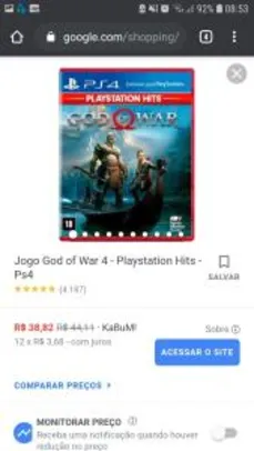Jogo god of war 4 - R$39