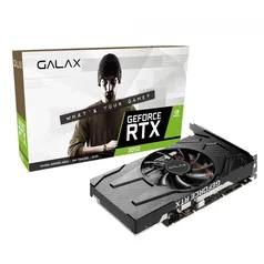 Placa de Vídeo Galax GeForce RTX 3050 1-Click OC, LHR, 8GB, GDDR6, DLSS, Ray Tracing, 35NSL8MD6ZOC