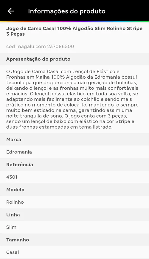 Imagem na descrição da promoção