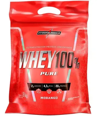 Whey 100% Pure Integralmédica - Morango - 1,8kg