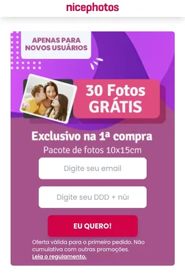 [PRIMEIRA COMPRA]30 fotos grátis 