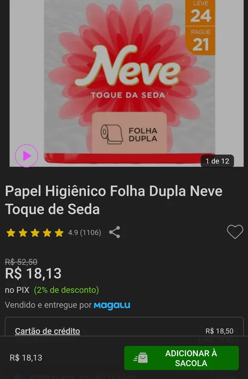 Imagem na descrição da promoção