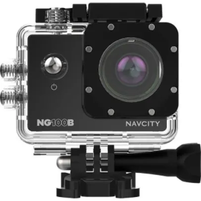 Câmera de Aventura Navcity NG-100B 12MP Full HD com Case à Prova d'água 30m + Selfie Stick