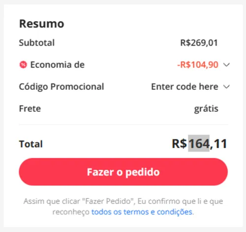 Imagem na descrição da promoção