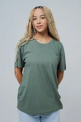 Camiseta Cânhamo Básica Verde  - Chico Rei