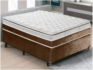 Cama Box Casal (Box + Colchão) LightSpuma - Ensacadas/Pocket 113cm de Altura Excellence - R$ 569