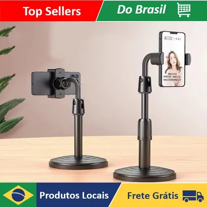 [No Brasil] Suporte de Mesa para Celular com Altura Ajustável e Ângulo 360º - Universal 