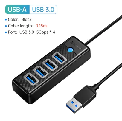 HUB USB 3.0 4 Portas 15cm USB A - ORICO