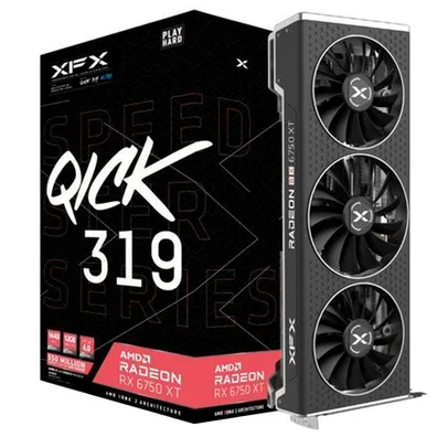 Placa de Vídeo XFX Speedster QICK319 AMD Radeon RX 6750XT Ultra Gaming, 12GB GDDR6, Ray Tracing, RDN