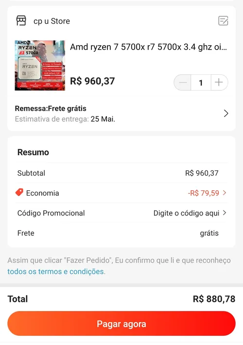 Imagem na descrição da promoção