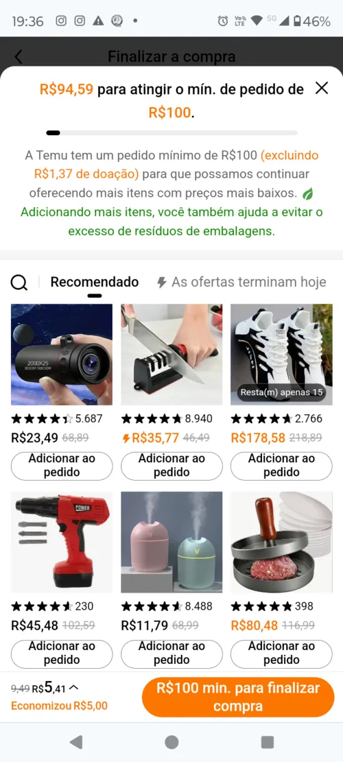 Imagen na descrição da promoção