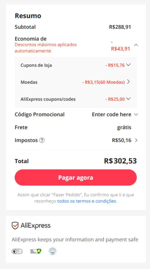 Imagem na descrição da promoção