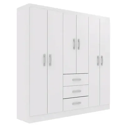 guarda-roupa casal sevilha 6 pt 2 gv branco