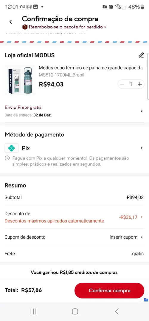 Imagem na descrição da promoção