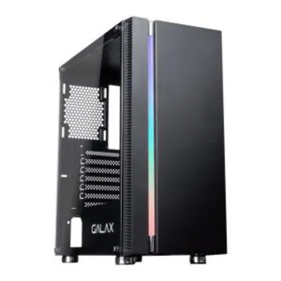 GABINETE GALAX QUASAR LATERAL VIDRO TEMP PRETO, GX600 - R$260