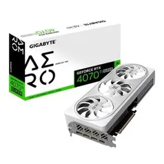 Placa de Vídeo Gigabyte NVIDIA GeForce RTX 4070 Ti Super Aero OC, 16GB, White, GDDR6X, DLSS, Ray Tracing, GV-N407TSAERO OC-16GD