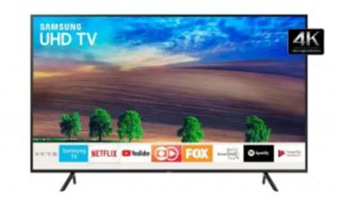 Smart TV LED 50” Samsung 4K/Ultra HD 50NU7100 3 HDMI 2 USB - R$ 2849